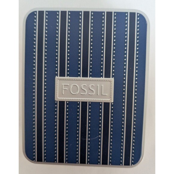 Fossil Mens Black Pebbled Leather Small Bifold Card Holder Wallet Snap ID Pocket - Picture 7 of 7
